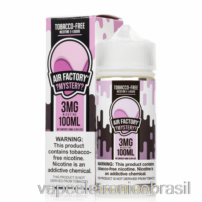 Vape Eletrônico Mistério - Air Factory Sintético - 100ml 3mg